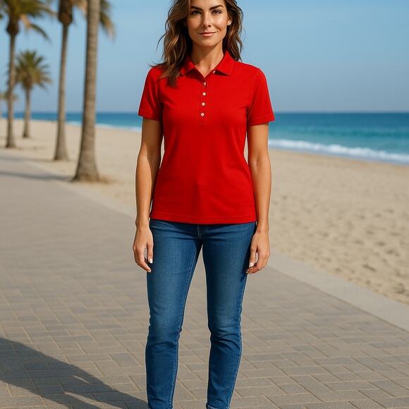 Nike‎ Golf Women's Golf Dri-Fit Polo in Red size Small NEW - Picture 1 of 8